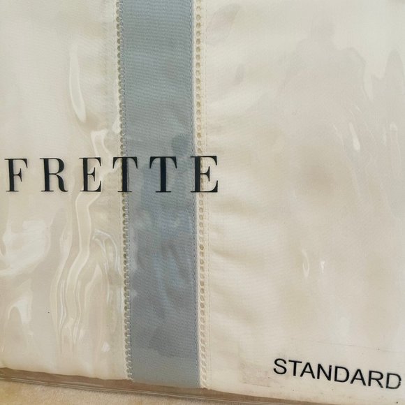 FRETTE Standard Pillow SHAM 1x Ivory Celestial 20"x32" 100% Cotton Portugal NEW - Picture 2 of 8